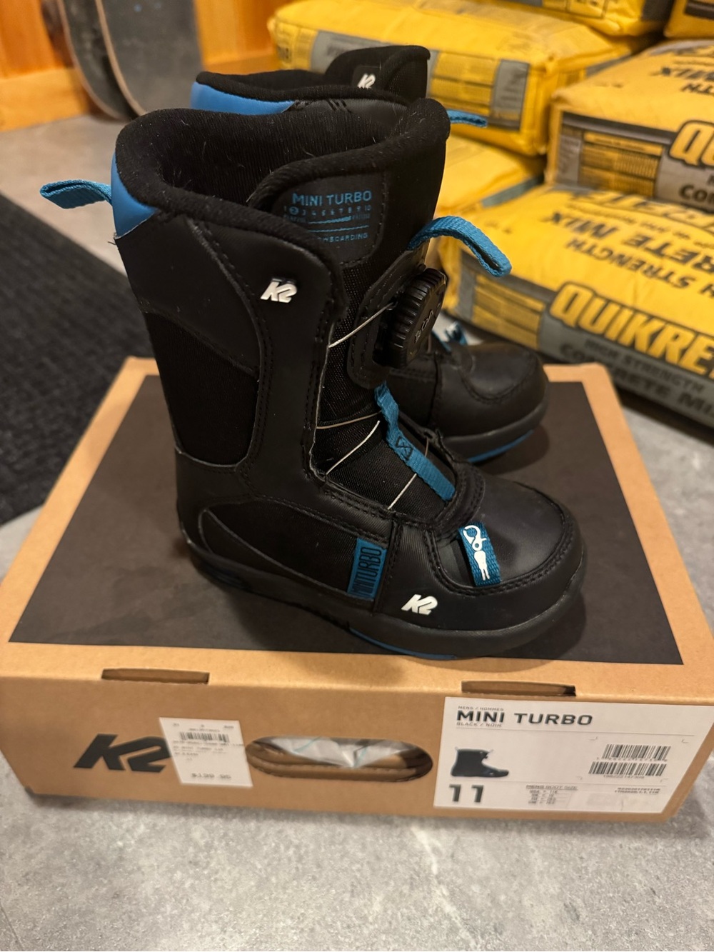 K2 Mini Turbo kids snowboard boots 11C